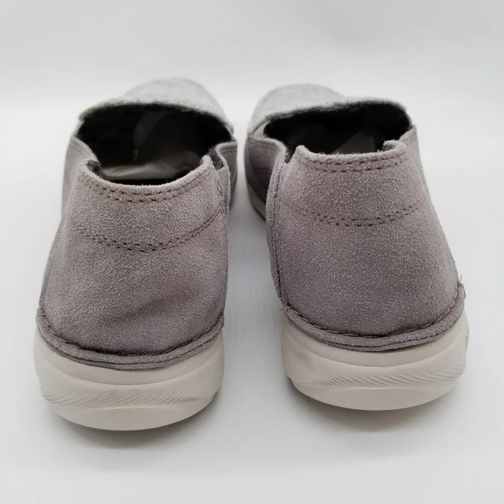 Clarks Men's Gorwin Step Sneaker Loafers Sz 12‎ M Gray Suede Casual City